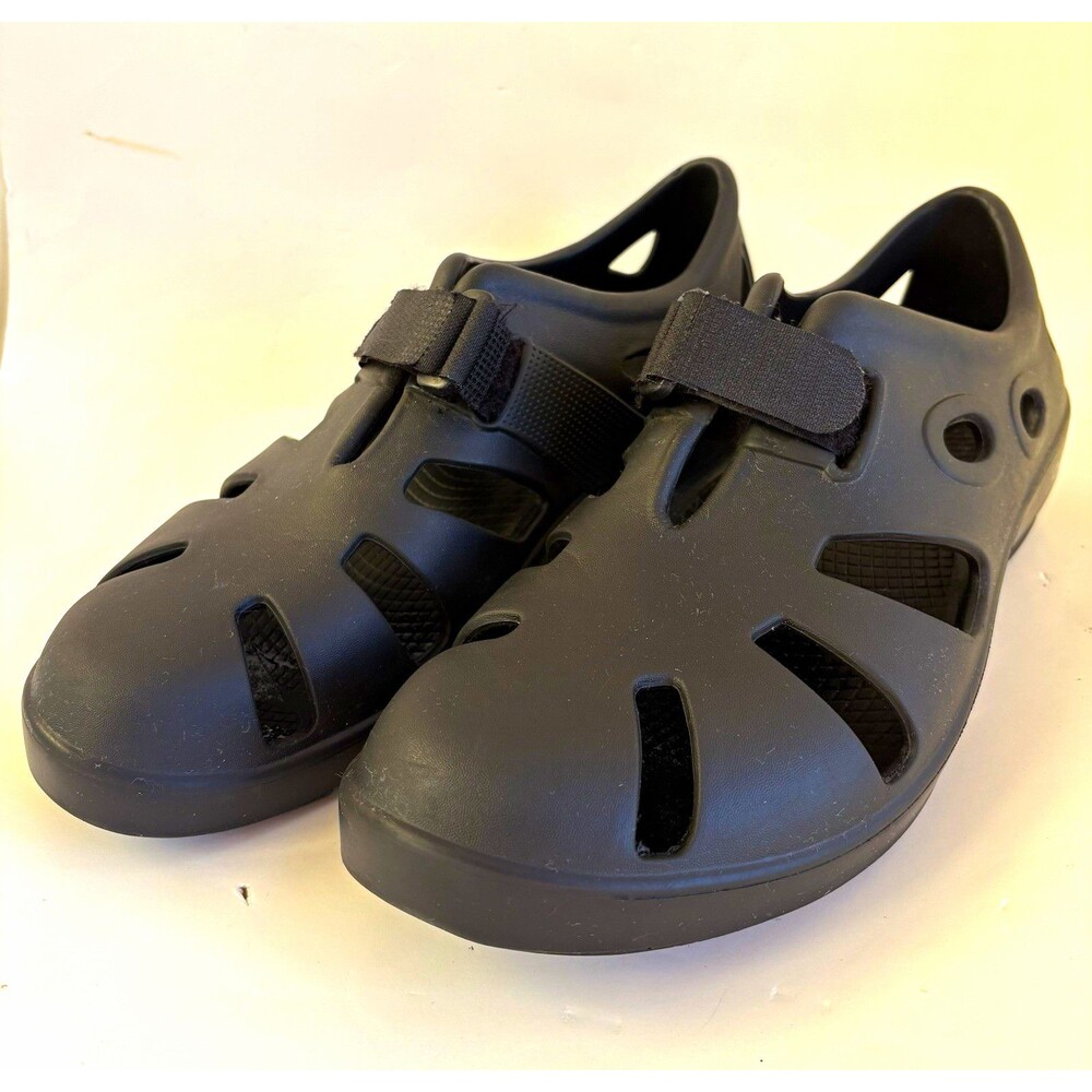 Mens OOFOS OOcandoo Matte Black Fisherman Ventilated Sandal US 13M 15W EU 46